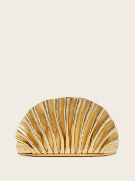 Shelly Metallic Leather Clutch