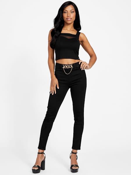Eco Salome High-Rise Chain Skinny Jeans