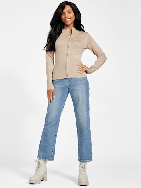 Vitchelle Shimmer Zip Sweater
