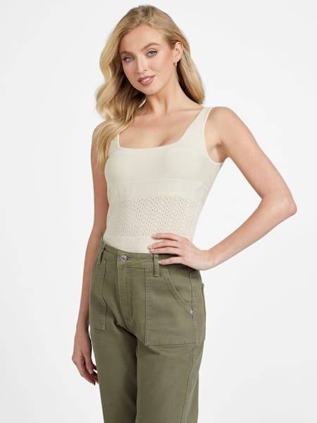Janie Sleeveless Sweater Top