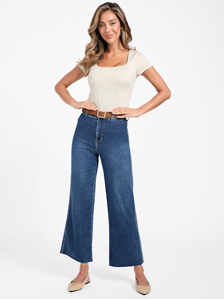 Sandie Wide Leg Denim Pants