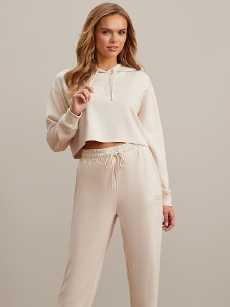 Carly Logo Crop Hoodie