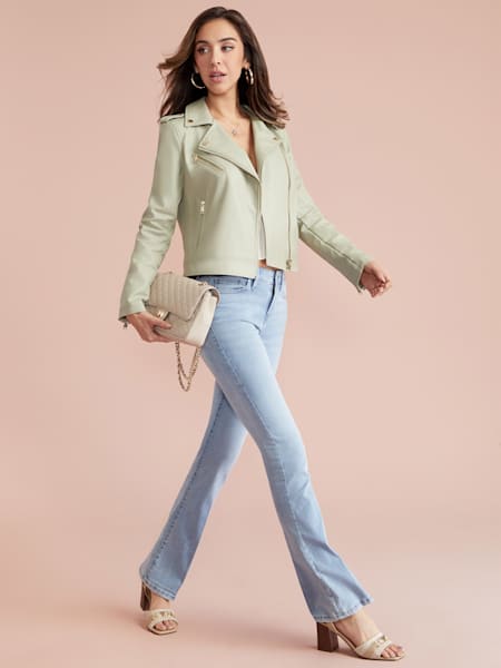 Ellie Faux-Leather Moto Jacket