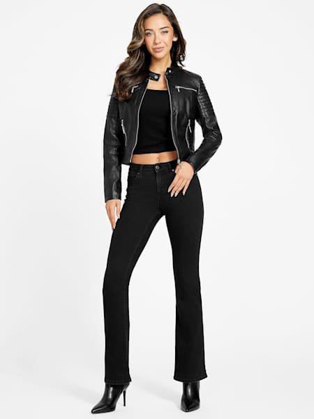 Shanny Faux-Leather Moto Jacket