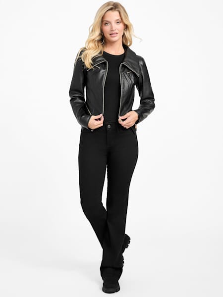 Dani Faux-Leather Moto Jacket