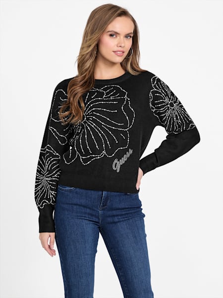 Juliana Embellished Floral Sweater