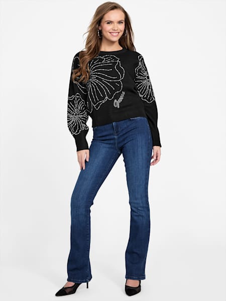 Juliana Embellished Floral Sweater