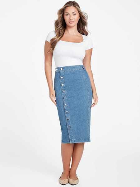 Eco Trish Midi Denim Skirt