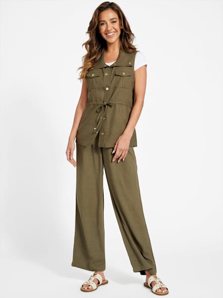 Venus Linen-Blend Vest