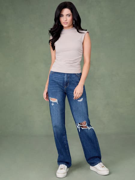 Victoria High-Rise Straight Jeans
