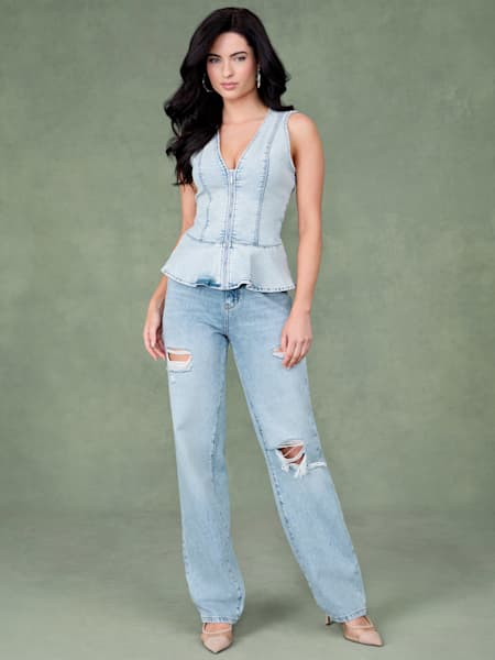 Victoria High-Rise Straight Jeans