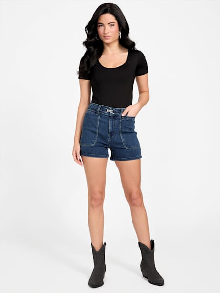 Dahlia High-Rise Denim Shorts