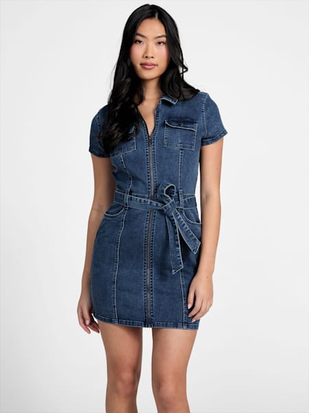 Eco Deanna Belted Denim Dress