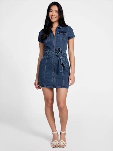 Eco Deanna Belted Denim Dress