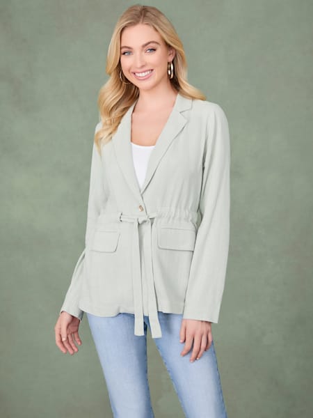 Jovi Linen-Blend Blazer