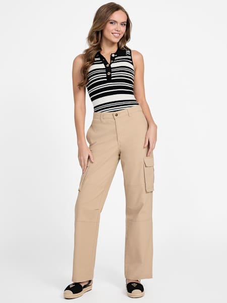 Angel Polo Sleeveless Sweater Top