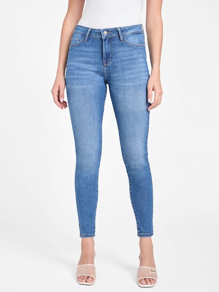 Eco Serena Mid-Rise Bling Pocket Skinny Jeans
