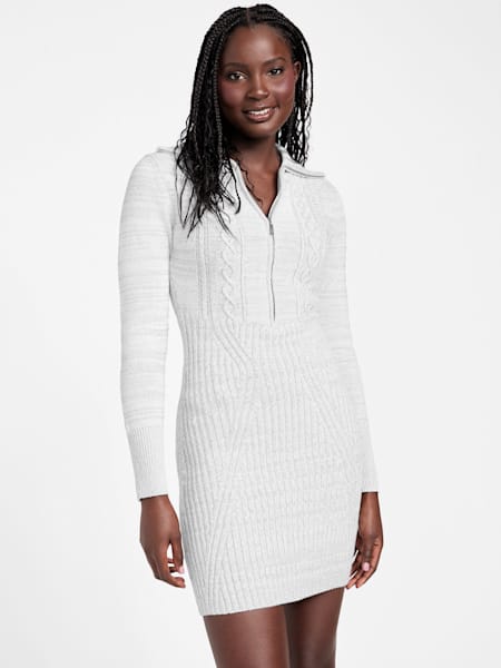 Marissa Cable-Knit Zip Dress