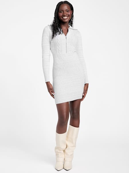 Marissa Cable-Knit Zip Dress