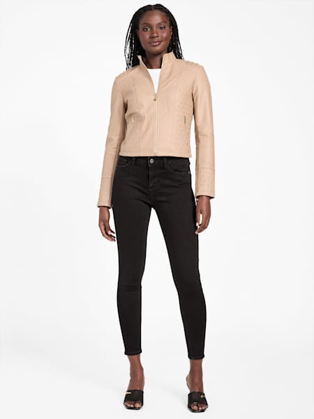 Iden Quilted Faux-Leather Jacket