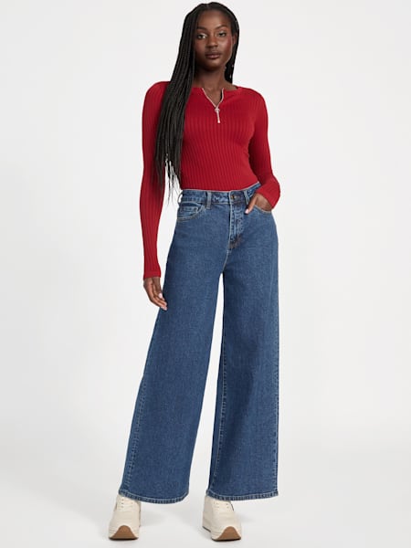 Rianna Zip Sweater Top