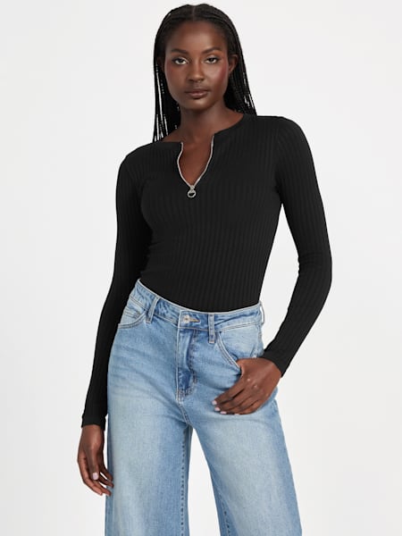 Rianna Zip Sweater Top