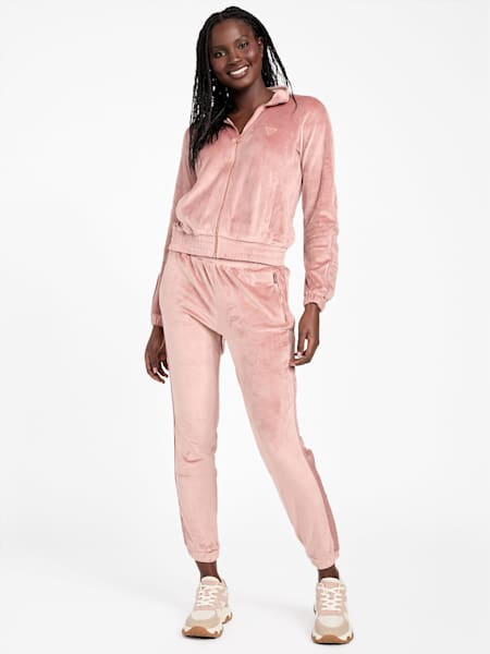 Eco Janess Logo-Tape Velour Jacket