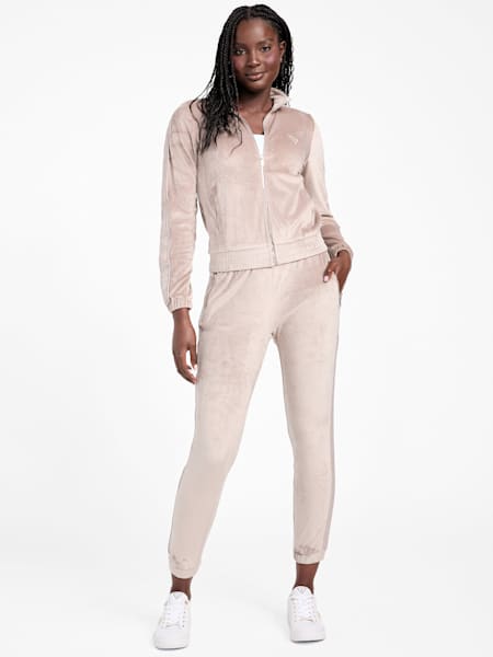 Eco Janess Logo-Tape Velour Jacket
