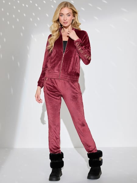 Eco Janess Logo-Tape Velour Joggers