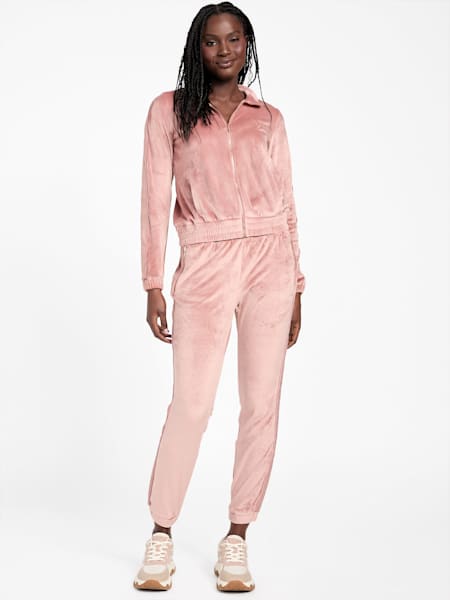 Eco Janess Logo-Tape Velour Joggers