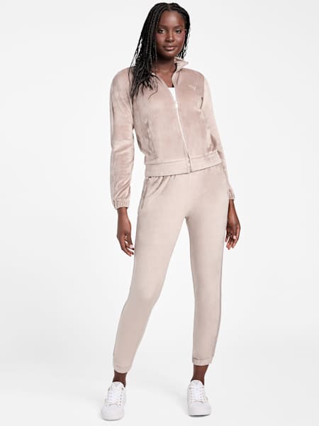 Eco Janess Logo-Tape Velour Joggers
