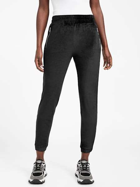 Eco Janess Logo-Tape Velour Joggers
