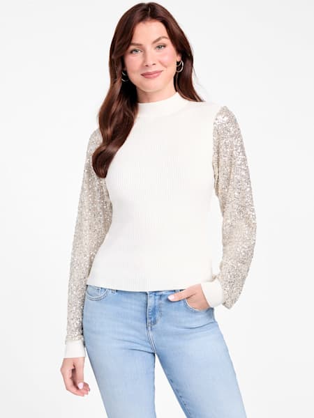 Fran Sequin Sweater Top