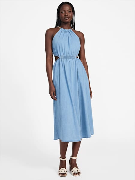 Isabel Chambray Maxi Dress
