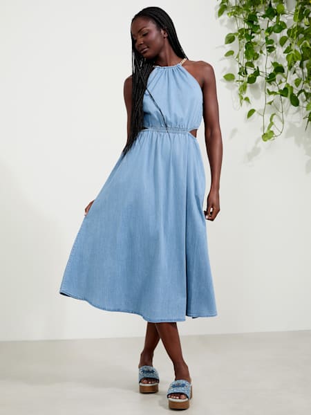 Isabel Chambray Maxi Dress