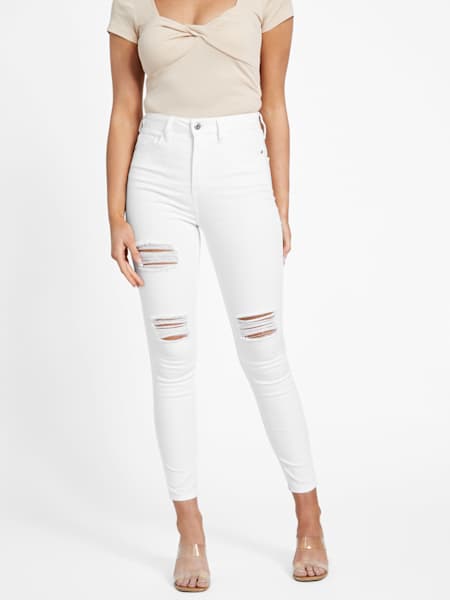 Simmone High-Rise Destroyed Skinny Jeans