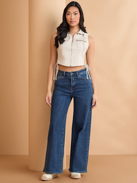 Lisbeth Wide Leg Denim Pants