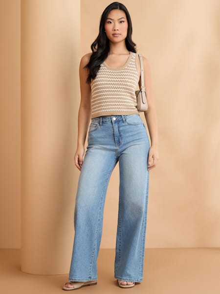 Lisbeth Wide Leg Denim Pants