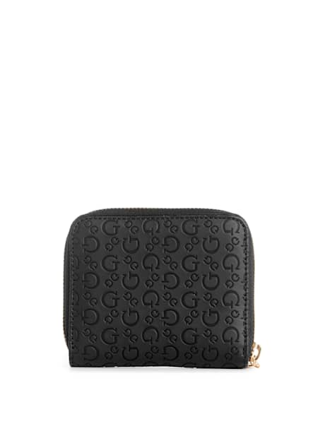 Bowie Debossed Zip-Around Wallet