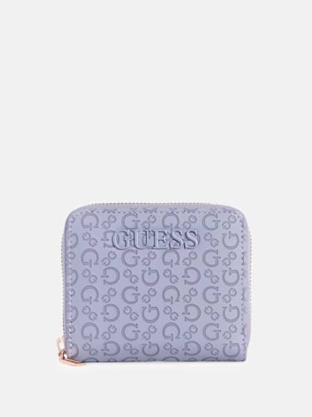 Bowie Debossed Zip-Around Wallet