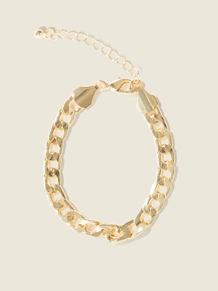 14K Gold-Plated Curb Chain Bracelet
