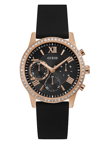 Rose Gold-Tone and Black Multifunction Watch