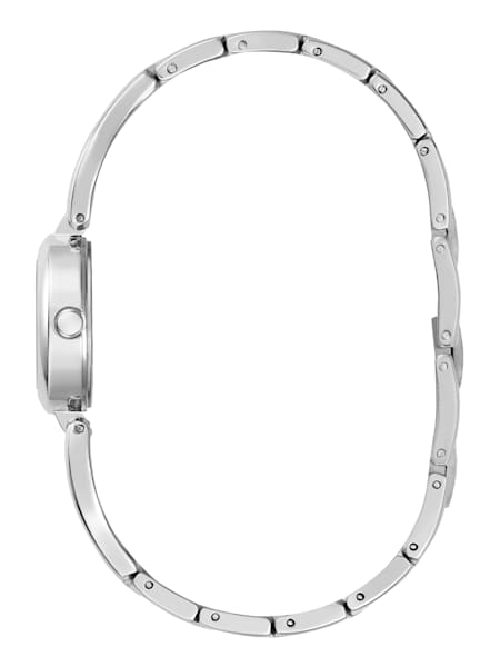 Montre analogique argentée