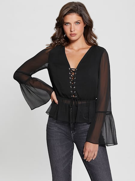 Eco Demi Lace-Up Top