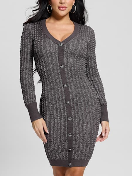Image 200: Josie Button Sweater Dress