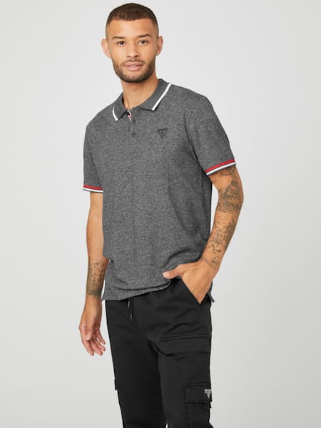 GUESS Factory Mens Wisler Contrast-Panel Polo 
