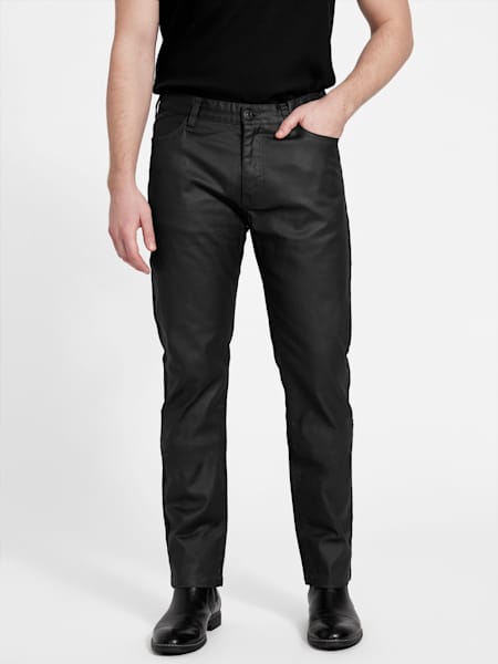 Harlem Ultra-Slim Coated Zip Jeans