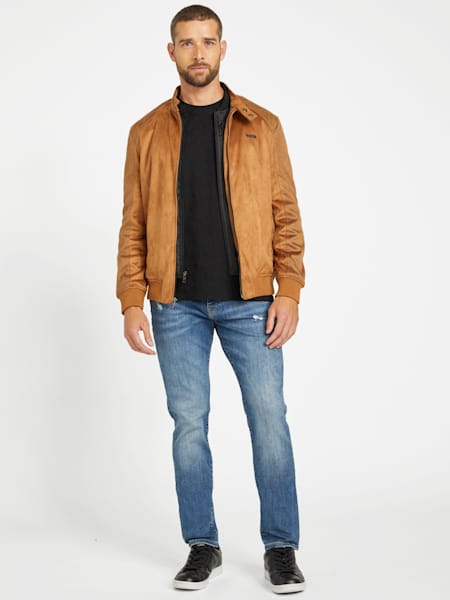 Troy Faux-Suede Flight Jacket