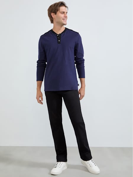 Rickor Logo-Tape Henley Tee