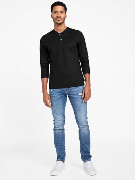 Rickor Logo-Tape Henley Tee